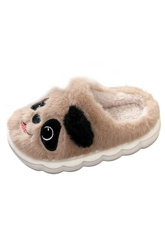Boys Slippers Toddler Indoor Slippers Girl Kids Toddler Slippers Boys Girls Indoor House Shoes Non Slip Slippers Outdoor Warm Walking Shoes Brown Size,13