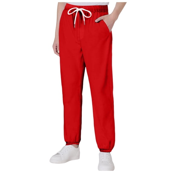 Karoyedx Boys Sweatpants Boys Cotton Toddler Sweatpants Boys Joggers Pants with Pocket Drawstring for Kids Red Size,13-14 Years