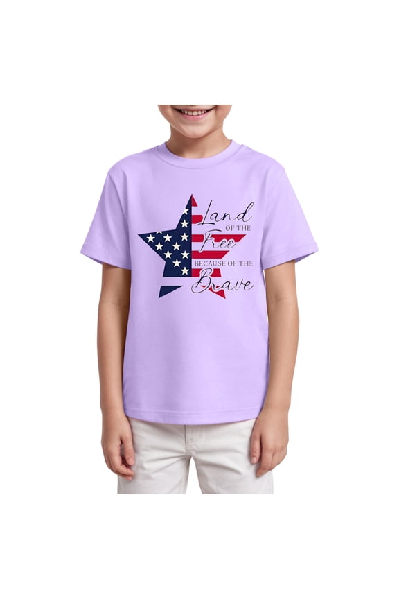 Boys Tshirts Toddler Boys Shirts Short-Sleeve Little Kids TShirts Boys' Tops Tees & Shirts Graphic Tee Purple Size,3-4 Years