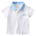 thumbnail image 1 of Karoyedx Boys Uniform Shirts Toddler Boys Shorts Sleeve Polo Shirts Soild Color School Uniform Tops Baby Boy Summer Clothes White Size,2-3 Years, 1 of 7