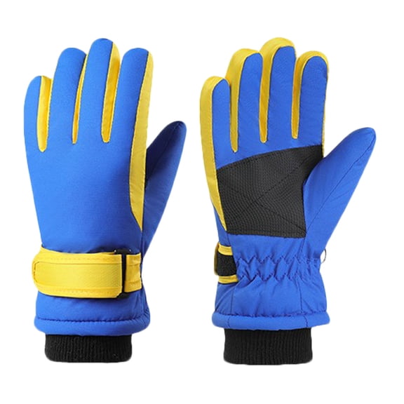 Karoyedx Boys Winter Gloves Kids Snow Gloves - Ski & Snowboarding Waterproof Insulated Winter Gloves for Girls Boys & Toddlers Blue Size,3-5 Years