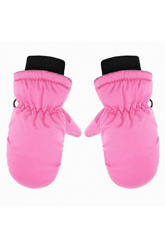 Boys Winter Gloves Toddler Mittens Water-proof Skiing Gloves Toddler Snow Gloves Kids Baby Winter Mittens For Girls Boys Pink Size,One Size
