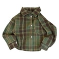 thumbnail image 1 of Karoyedx Button Down Shirt for Toddler Boys Flannel Shirt Toddler Buffalo Plaid Shirt Long Sleeve Button Down Shirts Kids Casual Tops Dark Green Size,6-7 Years, 1 of 9
