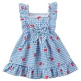 thumbnail image 1 of Karoyedx Cute Dresses for Girls Toddler Girl Clothes Kids Toddler Dress Sleeveless Tiered Swing Dresses Sundress Girls Summer Outfits Blue Size,4-5 Years, 1 of 9