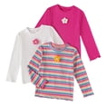 thumbnail image 1 of Karoyedx Cute Shirts for Girls 3-Pack Toddler Baby Girl Long Sleeve Tops Summer Colorful Basic Tee Casual T Shirt Pullover Sweatshirt Hot Pink Size,7-8 Years, 1 of 6