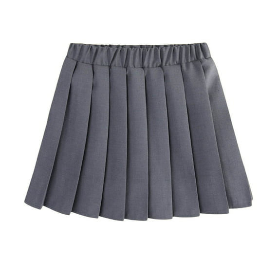 Karoyedx Cute Skirts for Girls Pleated Uniform Skirt with Shorts Athletic Tennis Skirts for Girls Toddler Skort Grey Size,17-18 Years