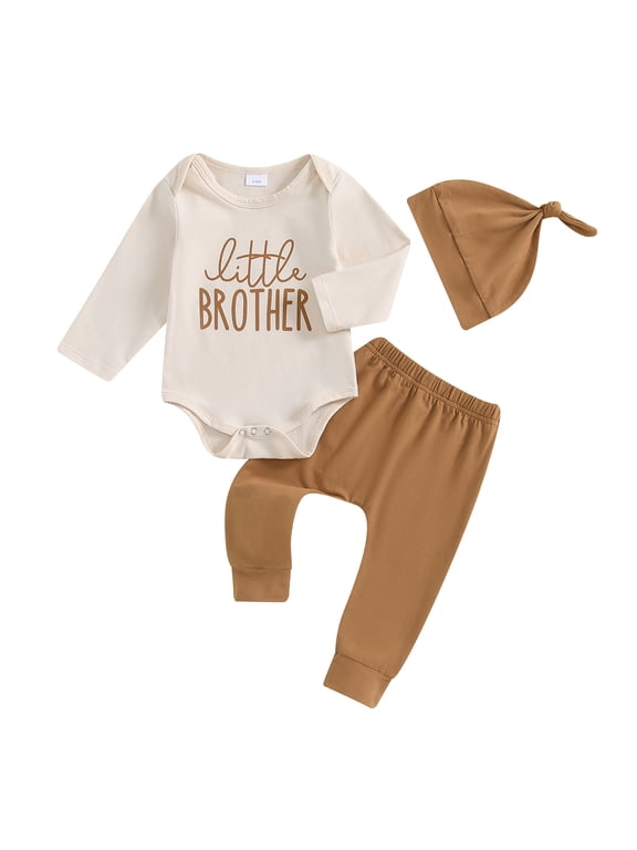 Cute Winter Outfits for Baby Boys Newborn Baby Boy Girl Clothes Waffle Knit Long Sleeve Romper Long Pants Set Infant 2Pcs Fall Winter Outfit Beige Size,3-6 Months