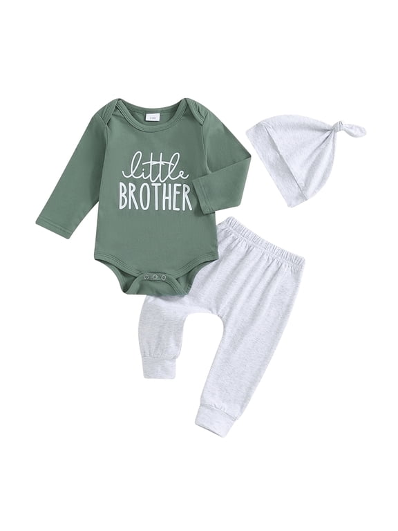 Cute Winter Outfits for Toddler Boys Baby Boy Clothes Set Infant Long Sleeve Bodysuit Top Animal Suspender Pants Hat Newborn 3Pcs Fall Outfit Green Size,3-6 Months