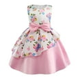 thumbnail image 1 of Karoyedx Dress for Baby Girls Flower Girl Dress Girls Dresses Wedding Satin Dress for Pageant Prom Ball Gowns Party Pink Size,7-8 Years, 1 of 2