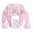 thumbnail image 1 of Karoyedx Fall Baby Girl Outfits Newborn Girl Clothes Preemie Baby Outfit Pants Layette New Born Boy Clothing Set Pink Size,0-3 Months, 1 of 8