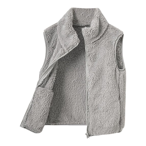 Karoyedx Fall Jacket for Girls Girls Zip Up Fleece Hoodie Jacket Cute Trendy Full-Zip Sweatshirt Outwear Warm Winter Coat with Pockets Grey Size,12-18 Months