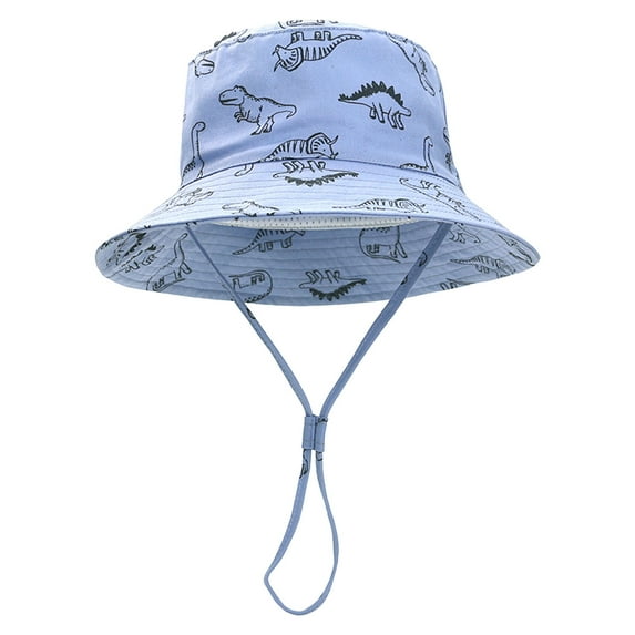 Karoyedx Fishing Hats for Teen Girls Baby Sun Hat Kids Summer UPF 50+ Toddler Bucket Hat Wide Brim Adjustable Beach Hats for Boys Girls Light Blue Size,6-12 Months