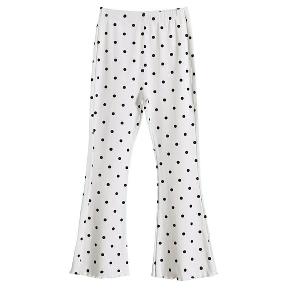 Karoyedx Flare Leggings Toddler Girl Pants Leggings for Baby Tights Knitted White Size,5-6 Years