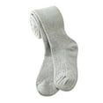 thumbnail image 1 of Karoyedx Dance Tights for Girls Girls Tights Toddler Cable Knit Cotton Footed Seamless Dance Ballet Baby Girls' Leggings Grey Size,2-4 Years, 1 of 9
