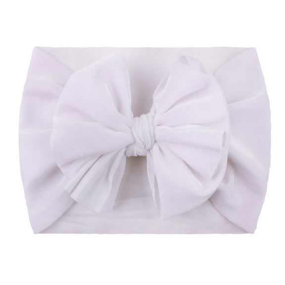 Karoyedx Girls Hair Bows Kids Girls Baby Solid Headband Hair Band Bow Accessories Headwears White Size,One Size