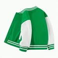 thumbnail image 1 of Karoyedx Girls Jacket Kids Varsity Jacket Girls Boys Baseball Jacket Bomber Coat School Uniform with Pocket Green Size,18-24 Months, 1 of 5