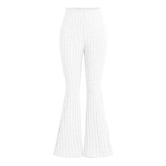 Karoyedx Girls Pants Girls Stretch Bell Bottoms Flare Pants Little | Big Kid Ruffle Bootcut Leggings White Size,8 Years