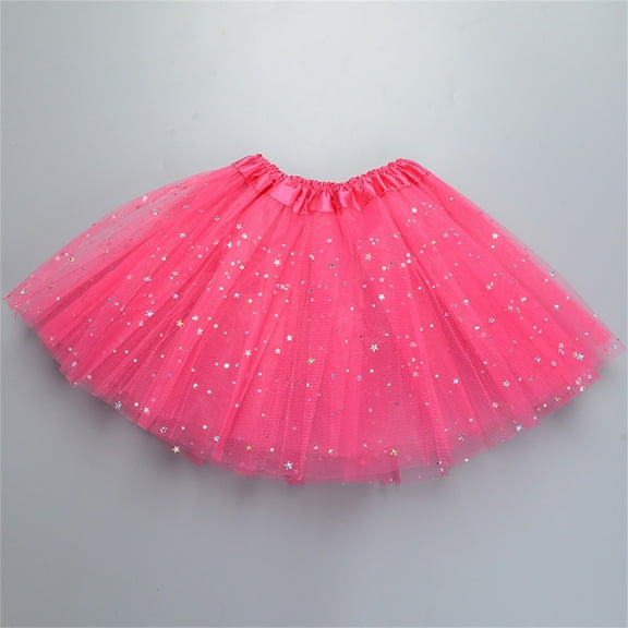 Karoyedx Girls' Skirts & Skorts Tutu for Girls Princess Ballet Dress Tulle Skirt for Girls Layered Hot Pink Size,30