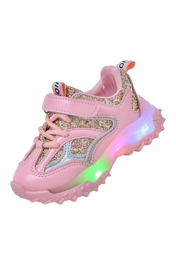 Girls' Sneakers Kids Roller Shoes Boy Girl Sneakers with Wheels Become Sport Sneaker with Led for Christmas Birthday Children Show Gift Pink Size,8