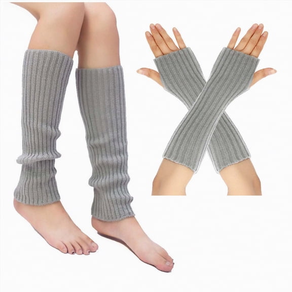 Karoyedx Girls Socks Kids Crew Athletic Socks Girls Fashion Wool Foot Covers Autumn And Winter Warm Stacked Socks Set Party Gathering Dance Set Grey Size,One Size