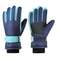 thumbnail image 1 of Karoyedx Gloves for Winter Boys Kids-Winter Snow-Ski-Gloves Youth-Boys-Girls Warm Cold Weather Windproof Gloves for Sport Cycling Dark Blue Size,3-5 Years, 1 of 9