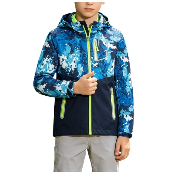 Karoyedx Jacket for Baby Girls Toddler Boys Windbreaker Jackets Baby Boy Lightweight Pocket Zip Up Hooded Jackets Kids Casual Outerwear Green Size,4-5 Years