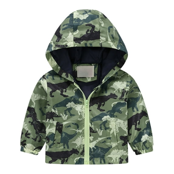 Karoyedx Jackets for Boys Toddler Windbreaker Jacket Baby Girl Hooded Zip Up Sweatshirt Winter Jacket Zipper Long Sleeve Outwear Fall Clothes Camouflage Size,3-4 Years