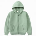 thumbnail image 1 of Karoyedx Jackets for Kids Boys Boys Zip Up Hoodie Jacket Lightweight Fall Winter Jacket Sweatshirts School Uniform For Boys Light Green Size,2-3 Years, 1 of 5