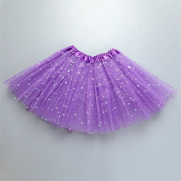 Karoyedx Jean Skirt Kids Tutu for Girls Princess Ballet Dress Tulle Skirt for Girls Layered F Size,30