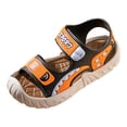 thumbnail image 1 of Karoyedx Kids Boys Sandals Boys Sandals Kids Light-Weight Adjustable Straps Open Toe Summer Shoes Beach Casual Athletic Sandals for Vacation Orange Size,8.5, 1 of 5