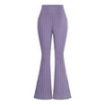 thumbnail image 1 of Karoyedx Kids Clothes Girls Girls Stretch Bell Bottoms Flare Pants Little | Big Kid Ruffle Bootcut Leggings Purple Size,9 Years, 1 of 4
