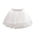 thumbnail image 1 of Karoyedx Kids Clothing Girls Pleated Skirt Kids School Uniform High Waist Tennis Skirts with Shorts White Size,18-24 Months, 1 of 3