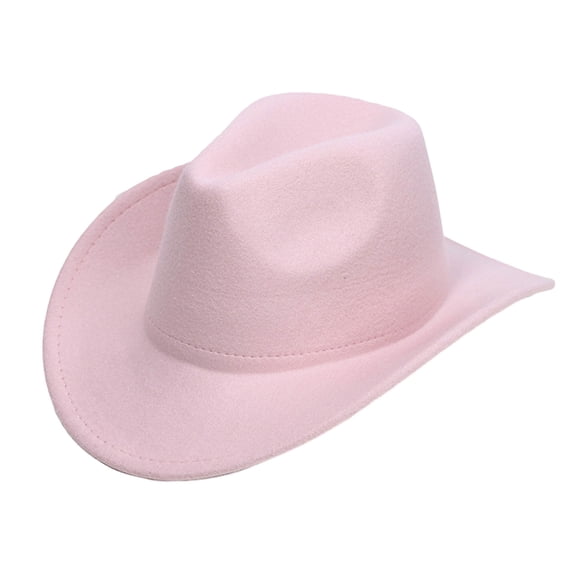 Karoyedx Kids Girls Cowgirl Hat Kids Toddler Western Cowboy Hat Wide Brim Stylish Leather Cowboy Hat Cowgirl Dress Up Hat with Belt Buckle Pink Size,4-10 Years