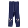 thumbnail image 1 of Karoyedx Kids Pants Girl's Cotton Footless Leggings Toddler Girls Stretchy Basic Leggings Pull On Tights for Everyday Wear Navy Size,18-24 Months, 1 of 5
