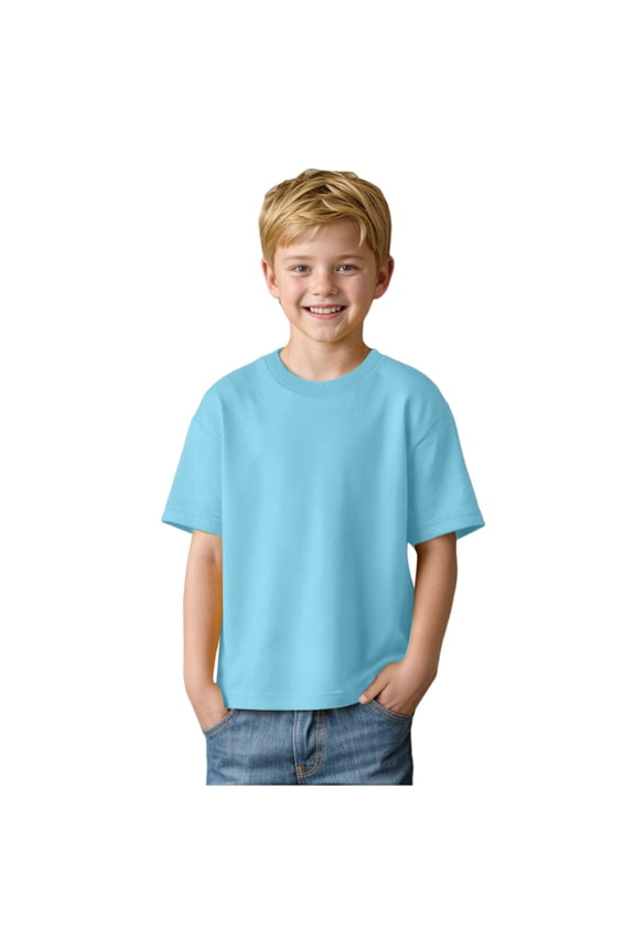 Kids Plain Tshirts Boys Linen Henley Cotton Shirt Button Up Short Sleeve Beach Tee Casual Tops 3-4 Years Size,Light Blue
