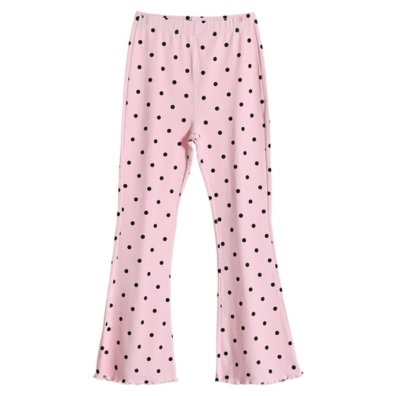 Karoyedx Kids Skinny Pants Girls Flare Leggings Kids Bell Bottom High Waisted Dance Yoga Flared Pants Pink Size,5-6 Years