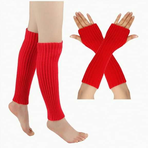 Karoyedx Kids Socks for Girls Boys Toddler Girls Fashion Wool Foot Covers Autumn And Winter Warm Stacked Socks Set Party Gathering Dance Set Red Size,One Size