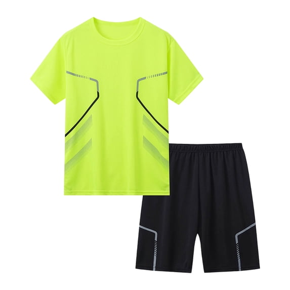 Karoyedx Kids Sports Outfits for Girls Kids Summer Stylish Casual Short Sets Trendy Printed Tee and Shorts Soft Breathable Fabric Daily Wear Green Size,12-13 Years
