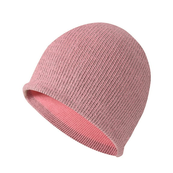 Karoyedx Kids Winter Hat Kids Winter Beanies Acrylic Knit Stretchy Beanies Caps for Boys and Girls Pink Size,One Size