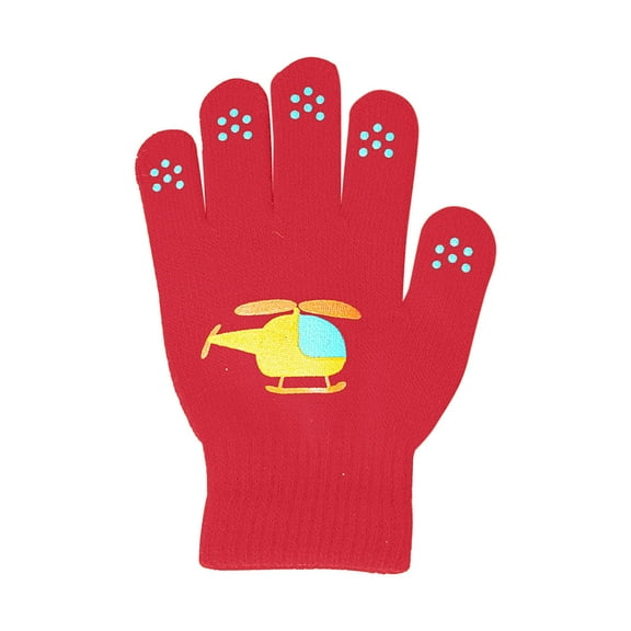 Karoyedx Kids Winter Warm Sports Gloves Children's Gloves Car Excavator Cute Cartoon Gloves Warm Gloves Yellow Size,One Size