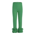 thumbnail image 1 of Karoyedx Leggings for Girls Cotton Toddler and Baby Girls Cotton Leggings Pants Full Length Basic Leggings Stretchy Legging Tight Pants Dark Green Size,11-12Y, 1 of 8