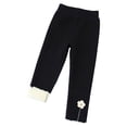 thumbnail image 1 of Karoyedx Leggings Kids Girls Leggings Cotton Fleece Leggings for Girls Tights Pants for Kids Toddler Stretchy Pull On Black Size,2-3 Years, 1 of 9