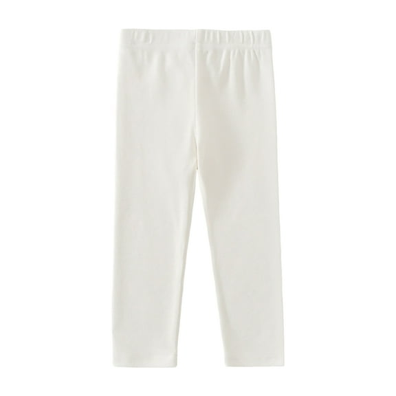 Karoyedx Leggings for Girls Girls Athletic Leggings High Waist Tights Kids Workout Yoga Pants for Running Dance White Size,2-3 Years