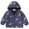 thumbnail image 1 of Karoyedx Little Boys Clothes Toddler Boys Windproof Jackets Baby Hooded Zip up Rain Coat Lightweight Outdoor Hiking Outwear Active Pockets Navy Size,2-3 Years, 1 of 7
