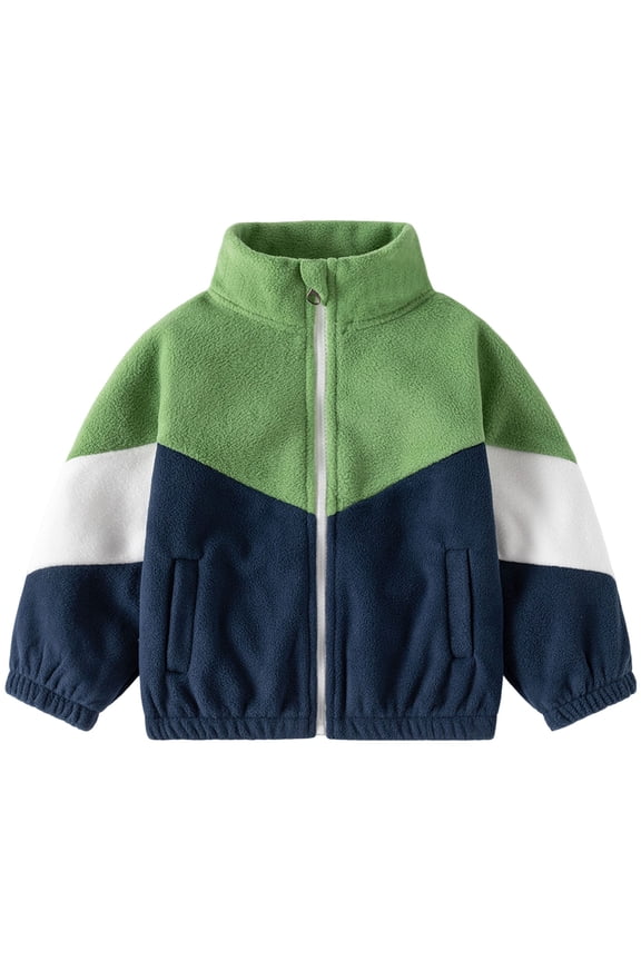 Little Boys Coat Toddler Boys Fleece Jacket Spring Fall Lightweight Coat Printed Full Zipper Outerwear Navy Size,2-3 Years