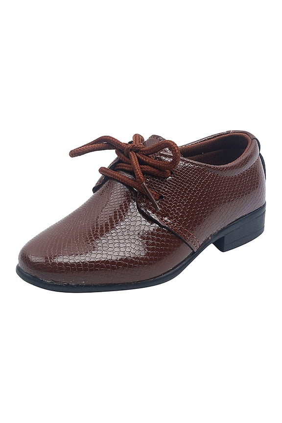 Little Boys Formal Shoes Boys Girls Dress Shoes Oxford Loafers Formal School Shoes for Toddler Little Big Kids Brown Size,12