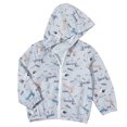 thumbnail image 1 of Karoyedx Little Boys Jackets Toddler Boys Girls Cartoon Print Zip Jacket Hooded Trench Lightweight Kids Coats Windbreaker Outdoor Cute Dust Coats Light Gray Size,2-3 Years, 1 of 9