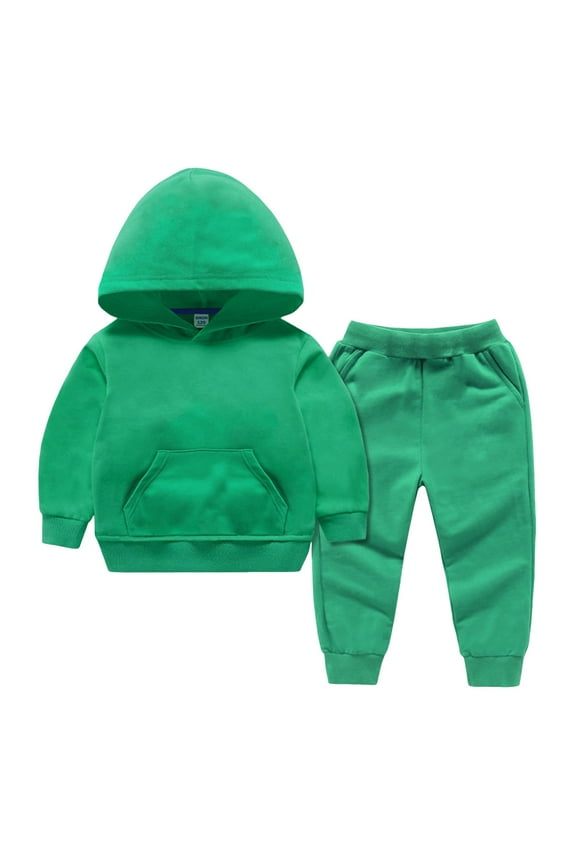 Little Boys Outfits Toddler Boys Clothes Plaid Hooded & Pants 2 Piece Set Kids Boys Fall Outfits Sets Green Size,8-9 Years