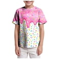 thumbnail image 1 of Karoyedx Little Boys Tshirts Toddler Boys Short Sleeve Shirts Basic Crew Neck Loose Fit Tees Summer Casual Soft Shirts Light Pink Size,10-11 Years, 1 of 5