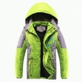 thumbnail image 1 of Karoyedx Little Boys Winter Coat Kids Winter Jacket Waterproof Boys Girls Ski Jacket with Hood Windproof Warm Fall and Winter Outerwear Green Size,11-12 Years, 1 of 1